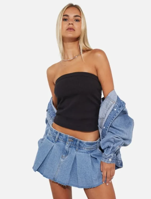Abrand Heather Long Line Bandeau -< Shirts | Tops