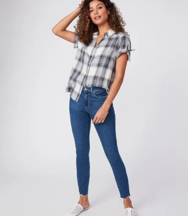 PAIGE Hoxton Ankle Raw Hem - Bahia< Denim