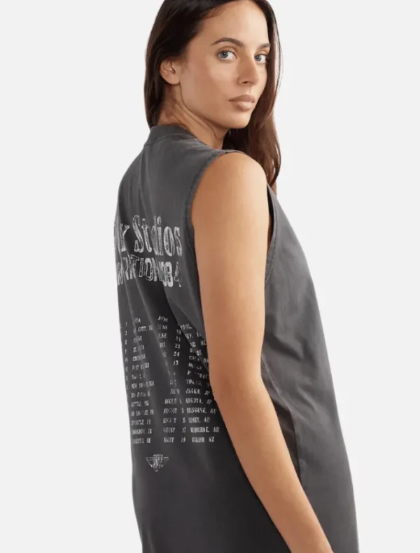 Ena Pelly International Studios Tank Dress - Faded Black< Casual Dresses