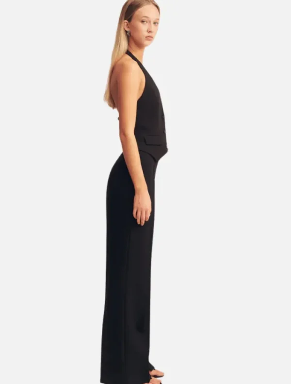 Shona Joy Irena Pintuck Straight Leg Pant - Black< Pants