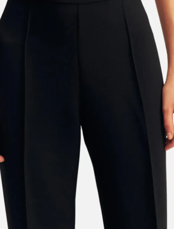 Shona Joy Irena Pintuck Straight Leg Pant - Black< Pants