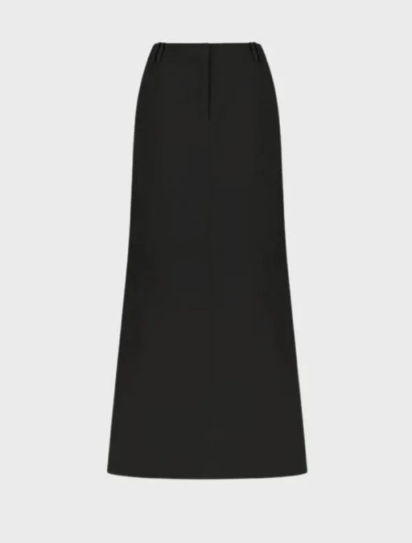 Shona Joy Irena Slide Spilt Maxi Skirt - Black< Mini Dresses | Midi Dresses