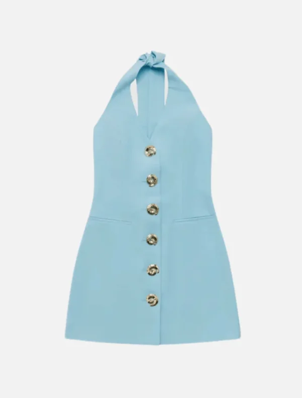 The Wolf Gang Irida Vest Dress - Sky< Casual Dresses | Mini Dresses