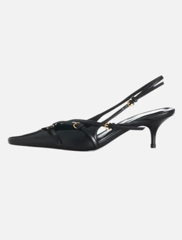 Alias Mae Iris - Black Leather< Heels