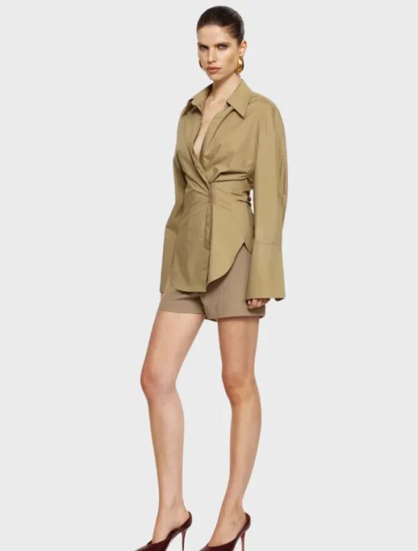Effie Kats Kalisha Shirt - Sand< Shirts