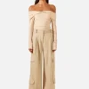 Shona Joy Kasbah Slouch Cargo Pant - Oyster< Pants