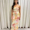 Ownley Keke Hazy Midi Dress - Bloom Blush< Casual Dresses | Mini Dresses