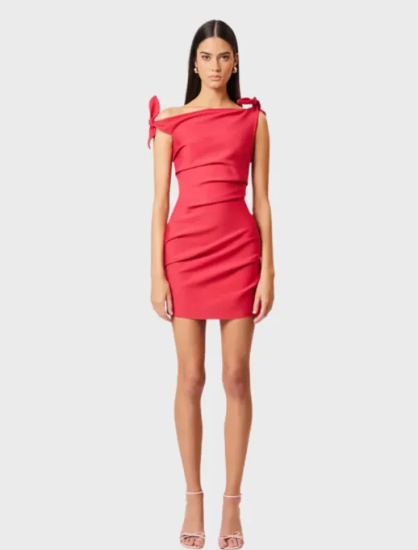 Elliatt Kimberly Tie Mini Dress - Red< Casual Dresses | Mini Dresses