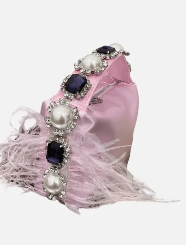 Insurge Clothing Kinny Feather Bag - Pink< Bags