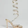 Insurge Shoes Kya Strappy Sandal - Gold Embellished< Mini Dresses | Heels