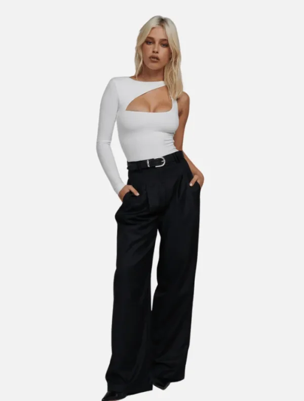 Bayse Kylian Bodysuit - White< Long Sleeve Dresses | Midi Dresses