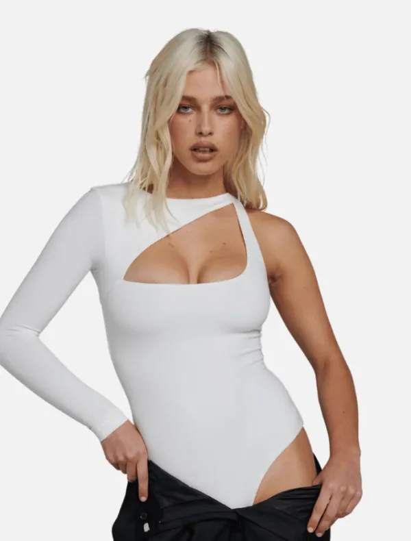 Bayse Kylian Bodysuit - White< Long Sleeve Dresses | Midi Dresses