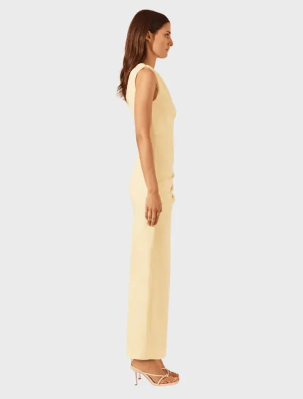 Shona Joy Lani Gathered Midi Dress - Vanilla< Midi Dresses | Skirts