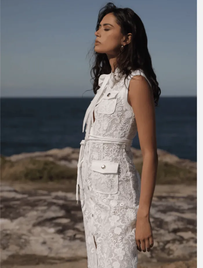 layan_lace_dress__white_6.webp Sonya Layan Lace Dress - White< Casual Dresses