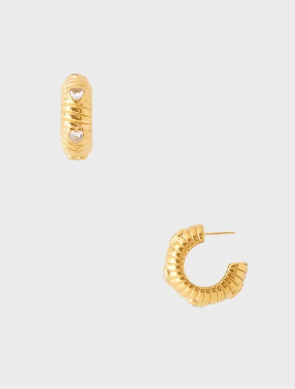 8 Other Reasons Lover Hoop - Gold< Earrings