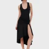 Suboo Lucia Sleeveless Rouched Maxi Dress - Black< Casual Dresses | Midi Dresses