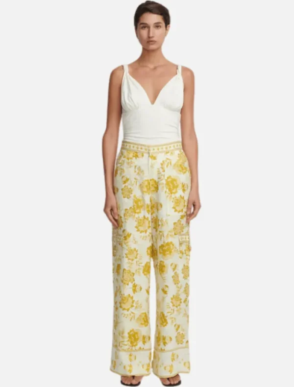 Hansen & Gretel Luna Wide Leg Pant - Golden Nectar< Pants | Shirts