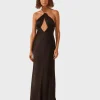 Shona Joy Lydie Chain Halter Dress - Black< Midi Dresses | Skirts