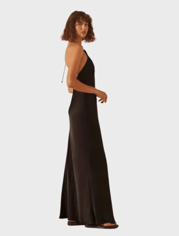 Shona Joy Lydie Chain Halter Dress - Black< Midi Dresses | Skirts
