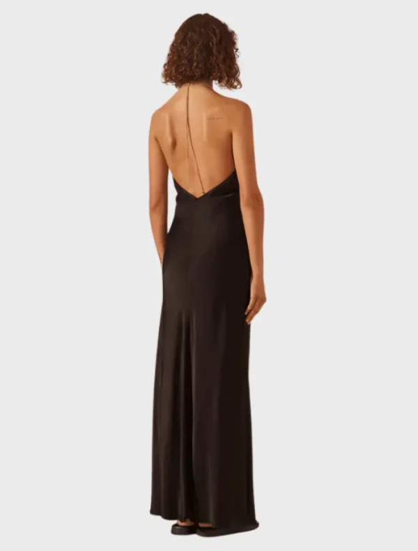 Shona Joy Lydie Chain Halter Dress - Black< Midi Dresses | Skirts