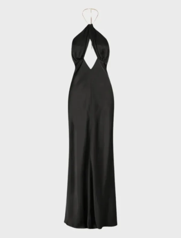 Shona Joy Lydie Chain Halter Dress - Black< Midi Dresses | Skirts