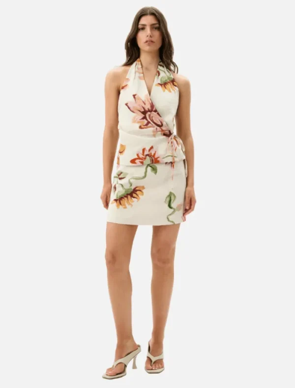 Roame Marcy Mini Skirt - Raphia Bloom< Skirts | Tops