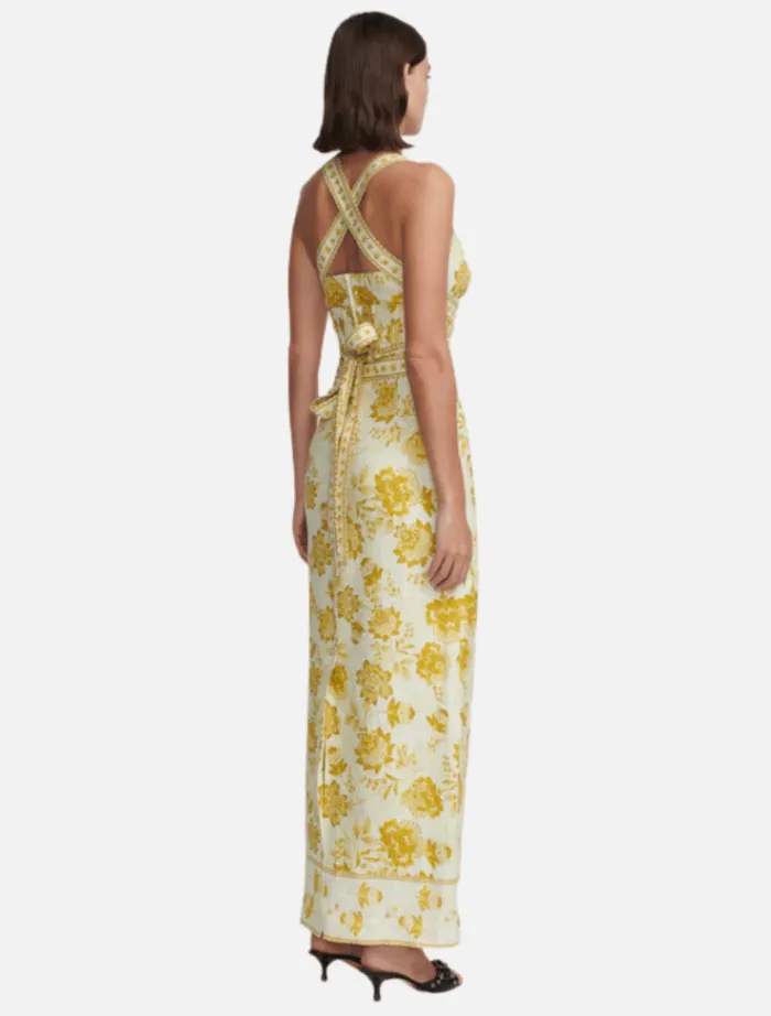 marielle_midi_skirt__gold_4.webp Hansen & Gretel Marielle Midi Skirt - Golden Nectar< Skirts | Tops