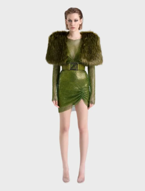 Zhivago Mechanical Dolls 2 Pc Mini Dress - Khaki< Mini Dresses | Fur
