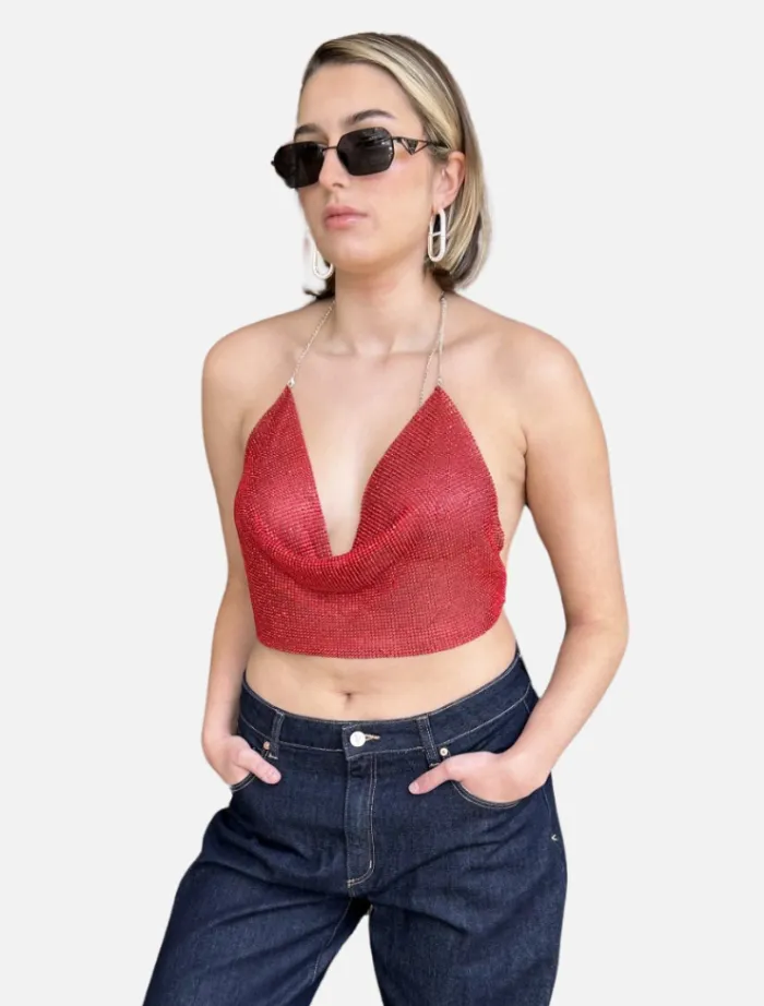 mixty_top__red_0.webp Insurge Clothing Mixty Top - Red< Skirts | Shirts