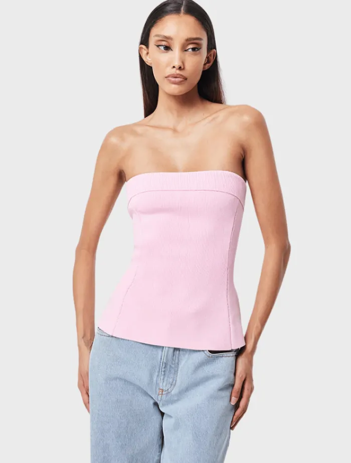 monaco_bustier__pink_0.webp Mossman Monaco Bustier - Pink< Skirts | Shirts