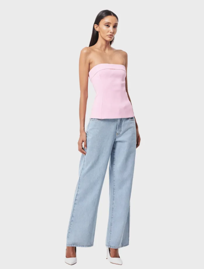 monaco_bustier__pink_5.webp Mossman Monaco Bustier - Pink< Skirts | Shirts