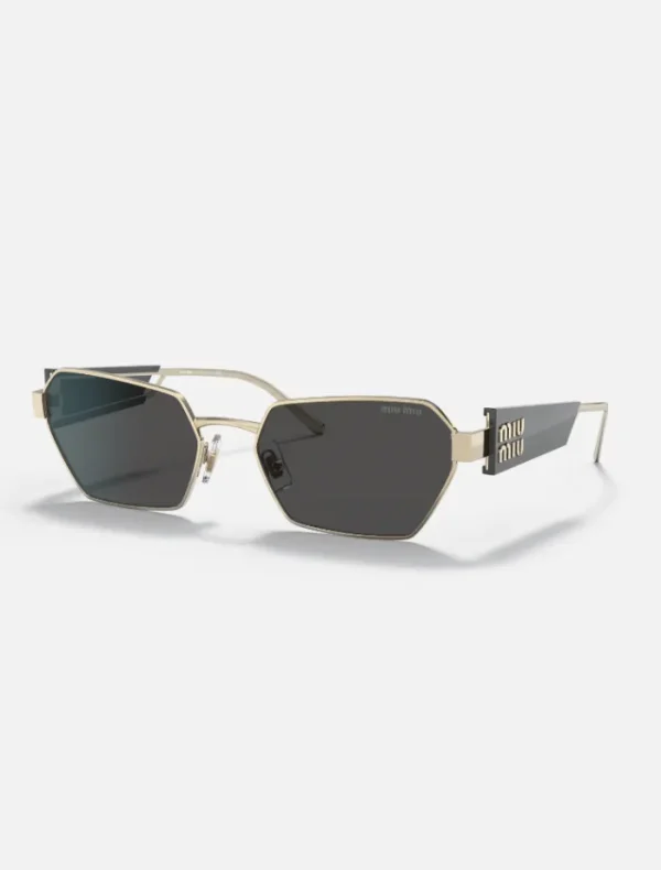 Miu Miu 0MU53WS Sunglasses - Black and Gold< Sunglasses | Uv Protection
