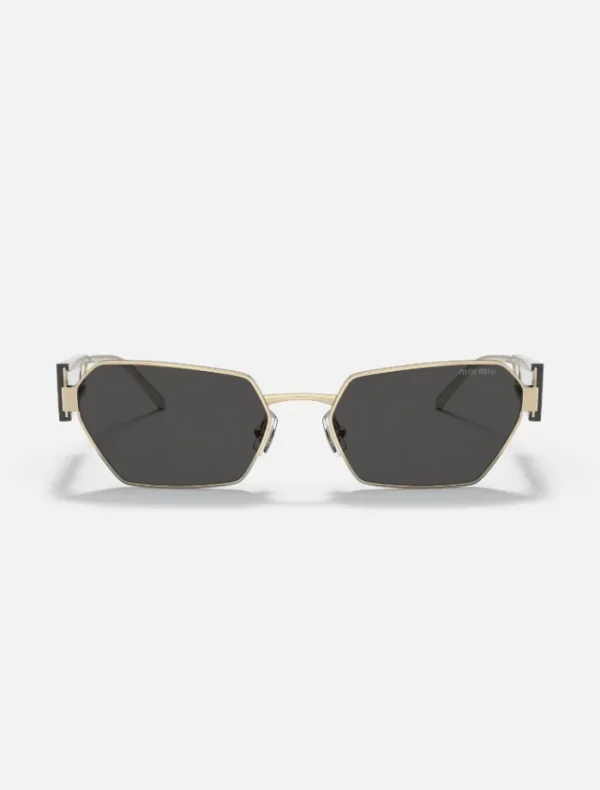 Miu Miu 0MU53WS Sunglasses - Black and Gold< Sunglasses | Uv Protection