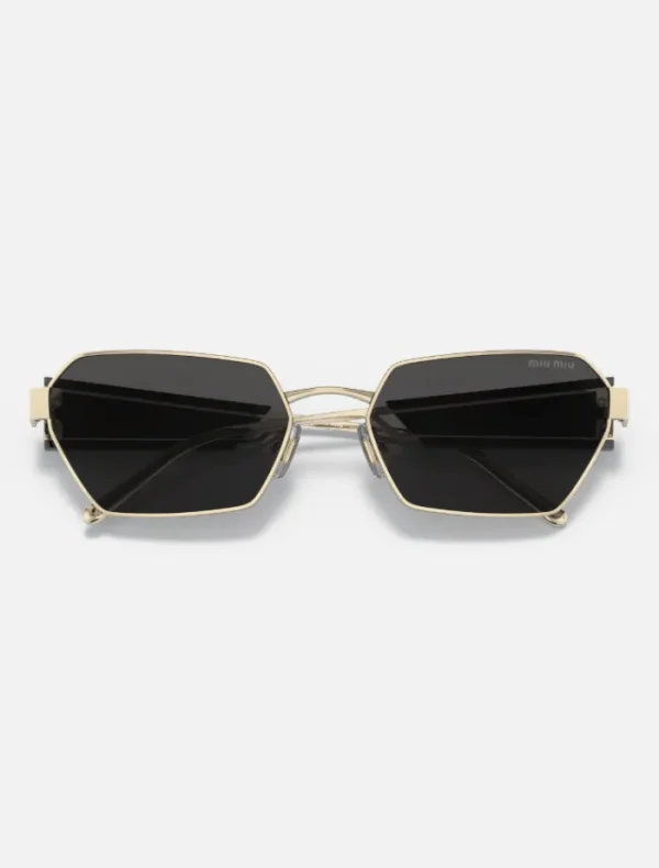 Miu Miu 0MU53WS Sunglasses - Black and Gold< Sunglasses | Uv Protection