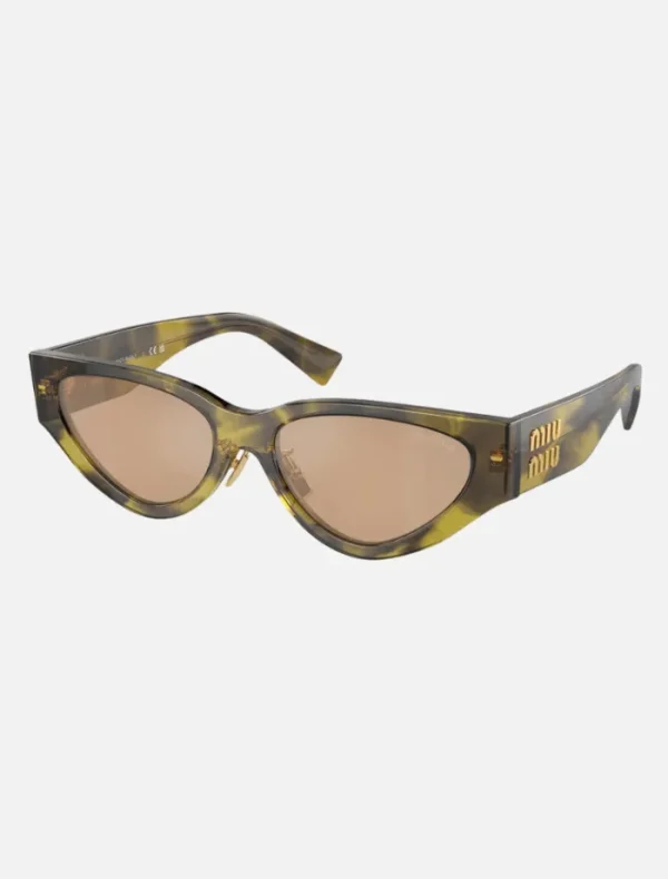 Miu Miu 0MU03ZS Sunglasses - Striped Ivy W Light Orange Mirror< Sunglasses