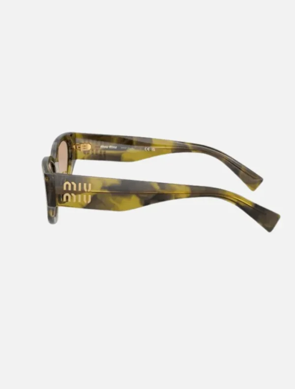 Miu Miu 0MU03ZS Sunglasses - Striped Ivy W Light Orange Mirror< Sunglasses