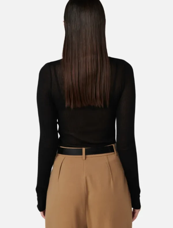 Bayse Myles Crew Neck Top - Black< Long Sleeve Dresses | Casual Dresses