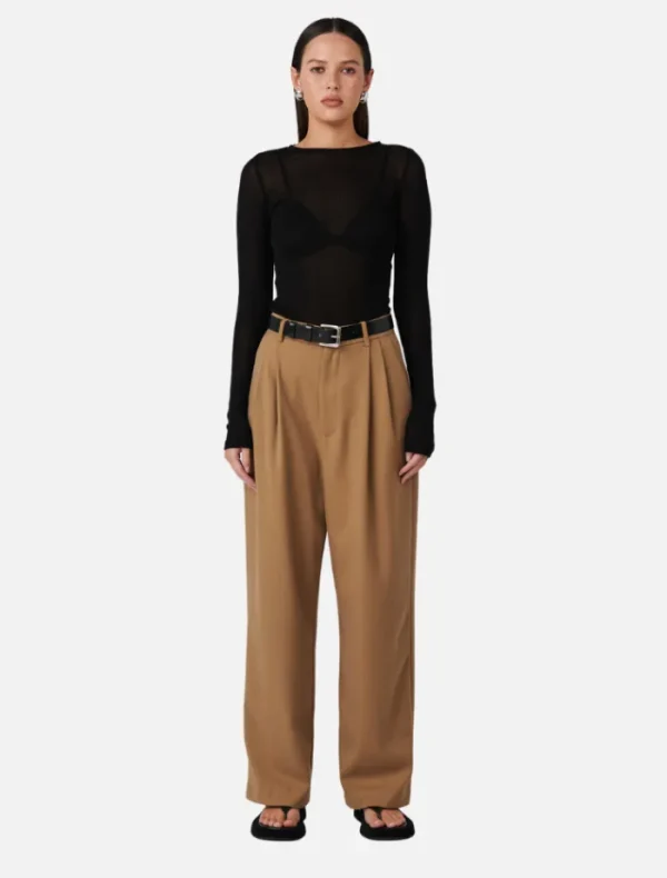 Bayse Myles Crew Neck Top - Black< Long Sleeve Dresses | Casual Dresses