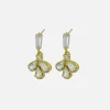 Jolie and Deen Nancy Crystal Earrings - Gold< Earrings