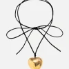 Insurge Clothing Neo Heart Choker - Gold< Necklaces
