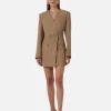 Effie Kats Neriah Blazer Dress - Latte< Long Sleeve Dresses | Mini Dresses