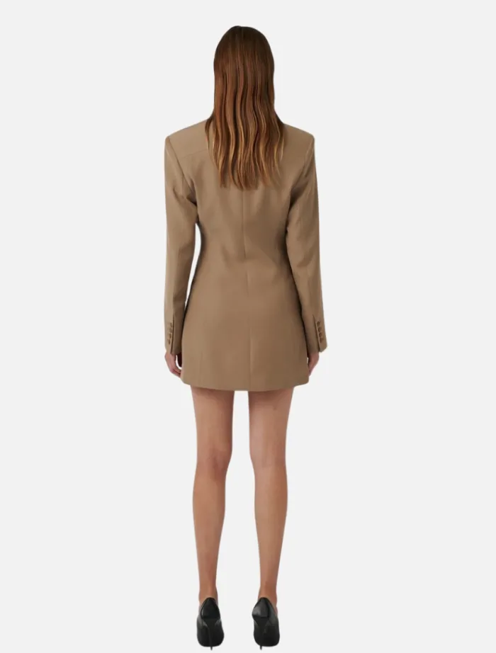 neriah_blazer_dress__latt_2.webp Effie Kats Neriah Blazer Dress - Latte< Long Sleeve Dresses | Mini Dresses