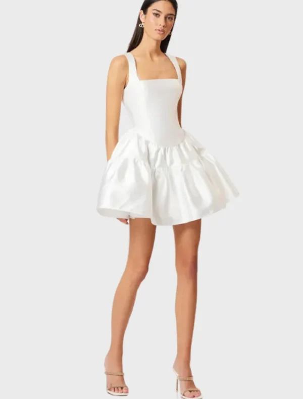Elliatt Oleander Fit And Flare Dress - White< Casual Dresses | Mini Dresses