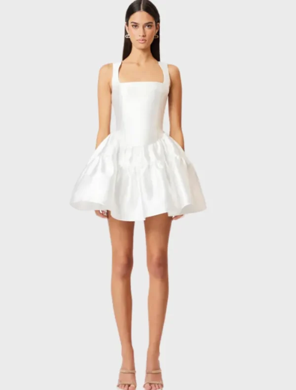 Elliatt Oleander Fit And Flare Dress - White< Casual Dresses | Mini Dresses
