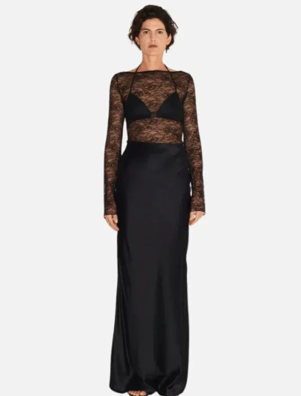 Hansen & Gretel Omar Reversible Lace Top - Black< Tops