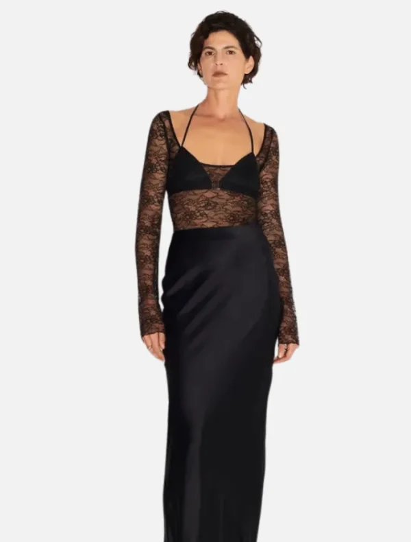 Hansen & Gretel Omar Reversible Lace Top - Black< Tops
