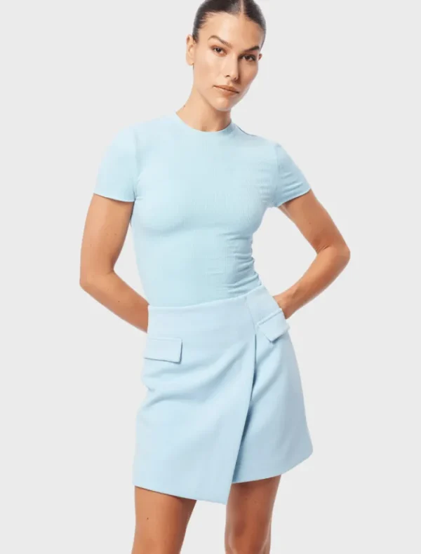 Mossman On My Way Mini Skirt - Mist Blue< Mini Dresses | Skirts