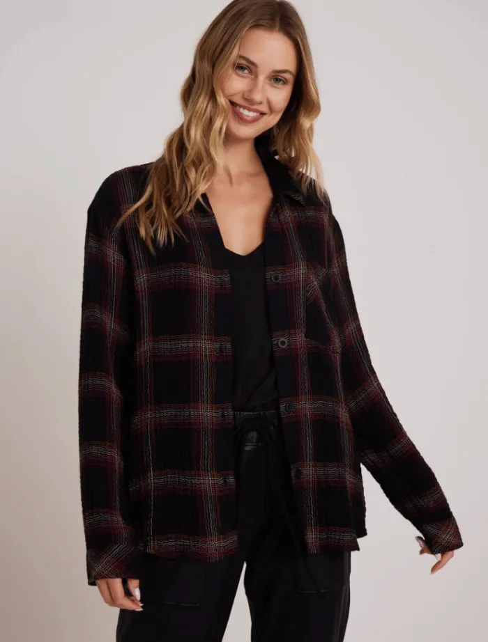 oversized_shirt_with_pock_0.webp Bella Dahl Oversized Shirt with Pocket - Autumn Sunset Plaid< Shirts