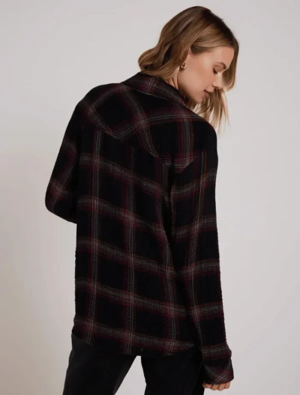 Bella Dahl Oversized Shirt with Pocket - Autumn Sunset Plaid< Shirts