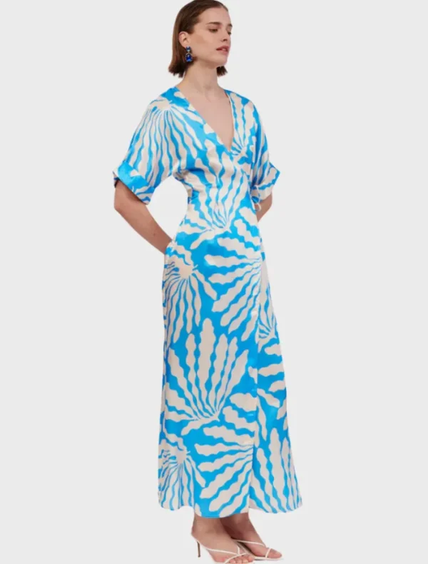 Suboo Palma Wrap Maxi Dress - Blue< Casual Dresses | Mini Dresses